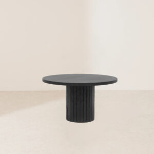 VHCT-009 Kitayama Cedar Base with Oak or Stone Top Modern Minimalist Round Table