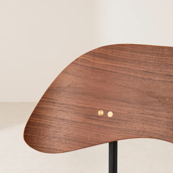 VHB-007 Mid-Century Bar Stool with Wooden Backrest and Leather Seat - Image 5