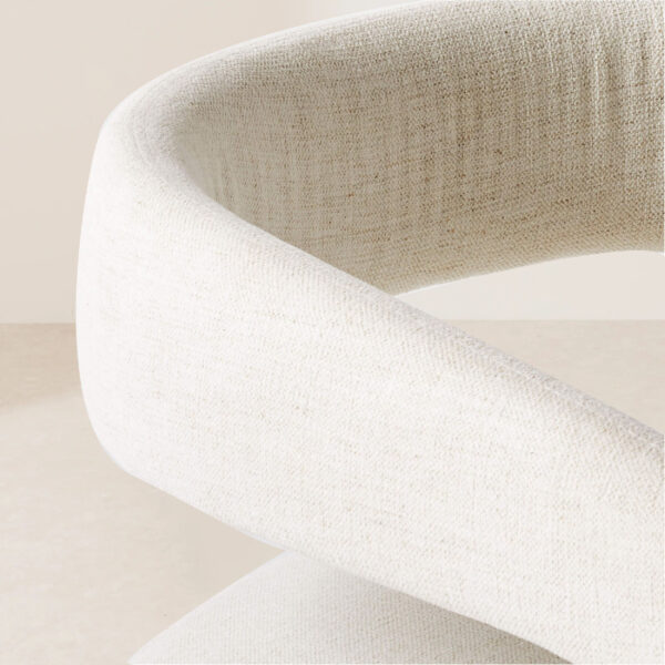 VHB-012 Upholstered Wooden Legged Chair with Metal Square Accents - Image 5
