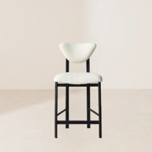 VHB-017 Mid-20th-Century Organic Modernist Steel Frame Counter Stool