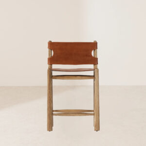 VHB-021 French Country-Style Counter Stool with Tapered Spindle Legs