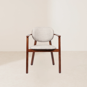 VHC-004 Armchair with Wooden Frame and Cushioned Seating for Dining Room
