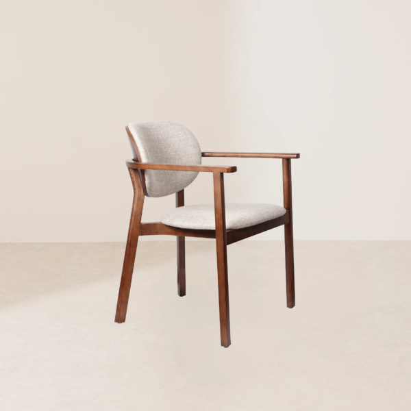 VHC-004 Armchair with Wooden Frame and Cushioned Seating for Dining Room - Image 2