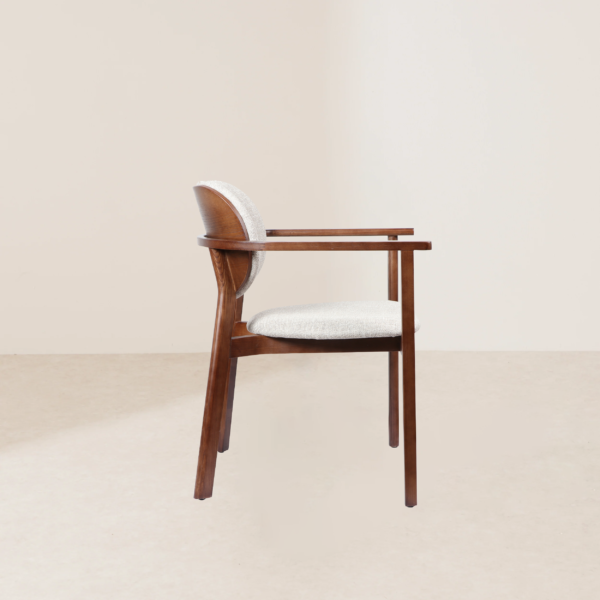 VHC-004 Armchair with Wooden Frame and Cushioned Seating for Dining Room - Image 3