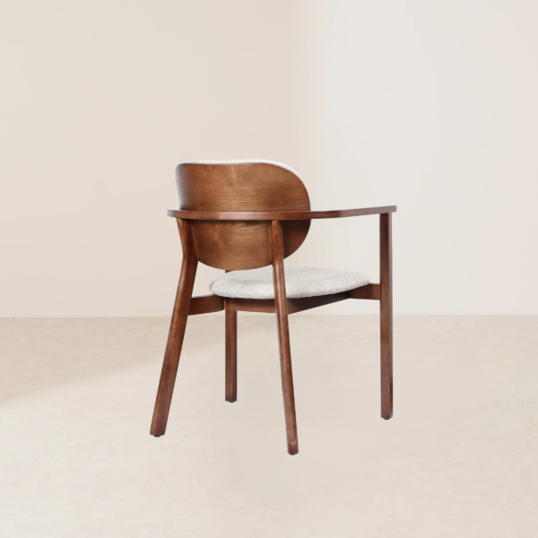 VHC-004 Armchair with Wooden Frame and Cushioned Seating for Dining Room - Image 4