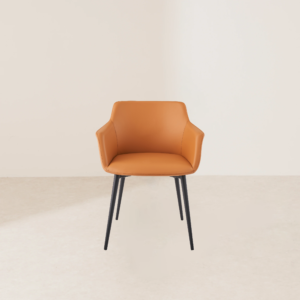 VHC-009 Modern Minimalist Orange Metal-legged Chair Home Decor Item