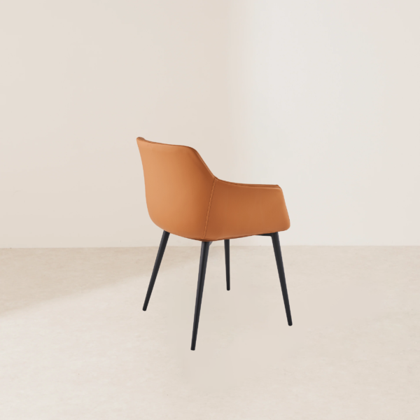 VHC-009 Modern Minimalist Orange Metal-legged Chair Home Decor Item - Image 4