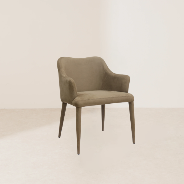 VHC-001 Libby Modern Upholstered Dining Chair with Armrests for Stylish Home - Image 2