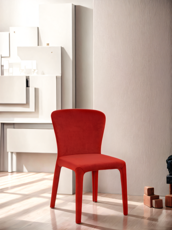 VHC-011 Elegant Red Dining Chair, The Perfect Companion For Home Dining - Image 5