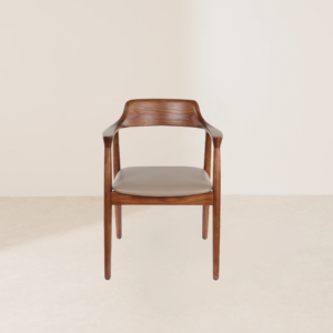 VHC-012 Dark Wood Modern Style Elegant And Comfortable Leather Seat Chair