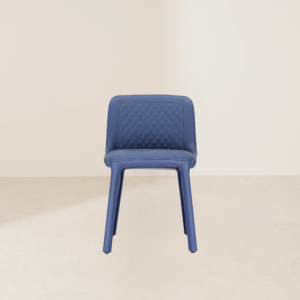 VHC-014 Modern Minimalist Deep Blue Streamline Chair With Diamond Stitching Design