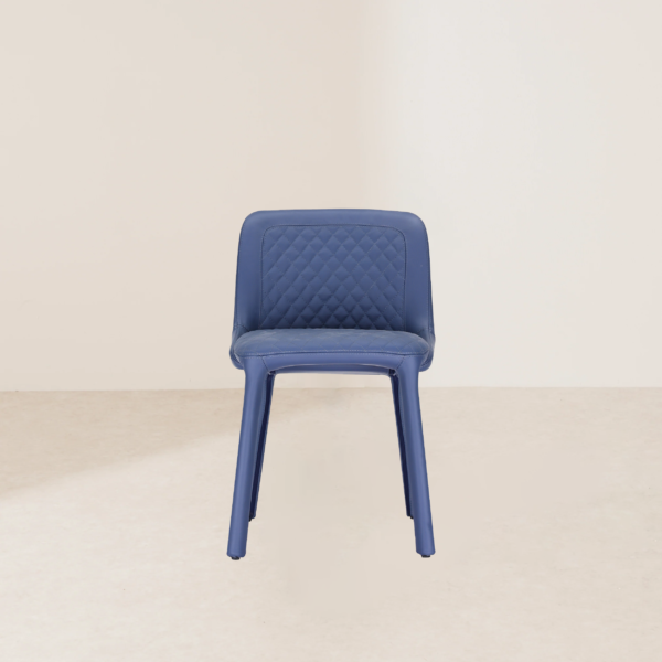 VHC-014 Modern Minimalist Deep Blue Streamline Chair With Diamond Stitching Design