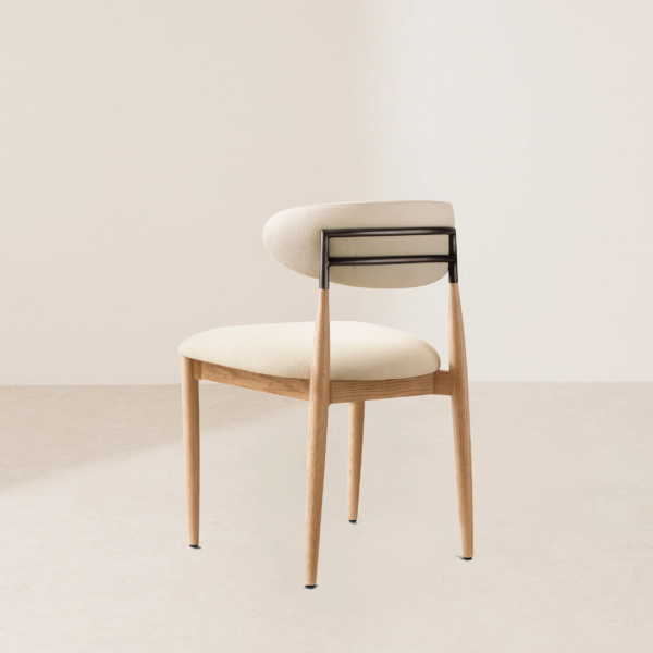 VHC-017 Elegant Wooden Chair with Soft Fabric Decoration - Image 4