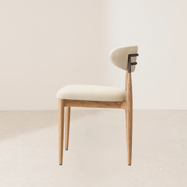 VHC-017 Elegant Wooden Chair with Soft Fabric Decoration - Image 3