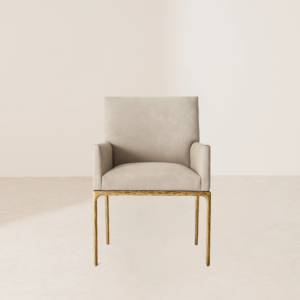 VHC-021 Hand-Forged Metal-Base Dining Chair with Textured Appeal and Timeless Elegance
