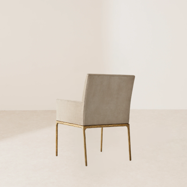 VHC-021 Hand-Forged Metal-Base Dining Chair with Textured Appeal and Timeless Elegance - Image 4
