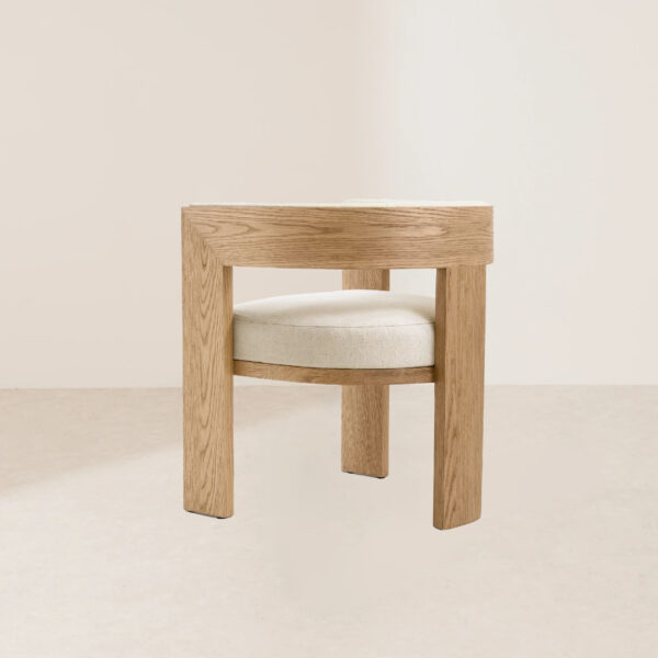 VHC-026 Minimalist Wooden Modern Dining Chair with Fabric Cover - Image 4