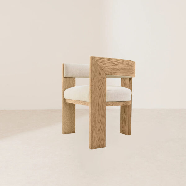 VHC-026 Minimalist Wooden Modern Dining Chair with Fabric Cover - Image 2