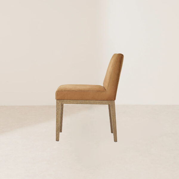 VHC-027 Modern Wood Chair Dining Room Furniture Fabric Orange Wooden Dining Chair - Image 3