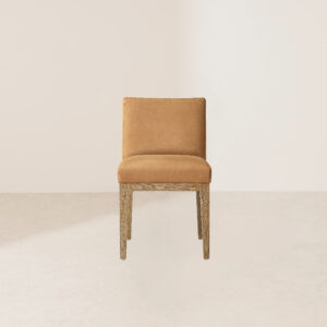 VHC-027 Modern Wood Chair Dining Room Furniture Fabric Orange Wooden Dining Chair