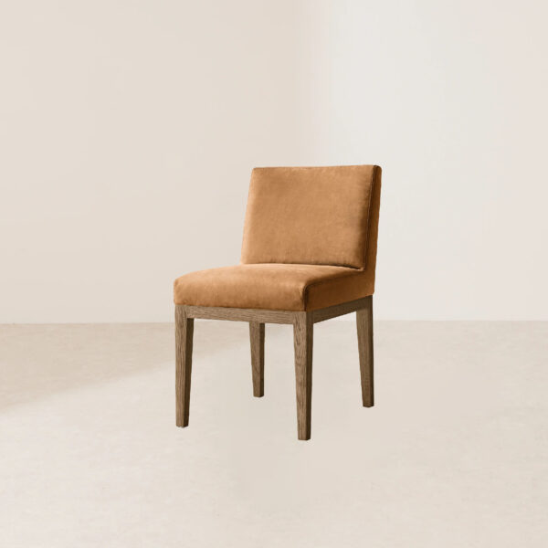 VHC-027 Modern Wood Chair Dining Room Furniture Fabric Orange Wooden Dining Chair - Image 2