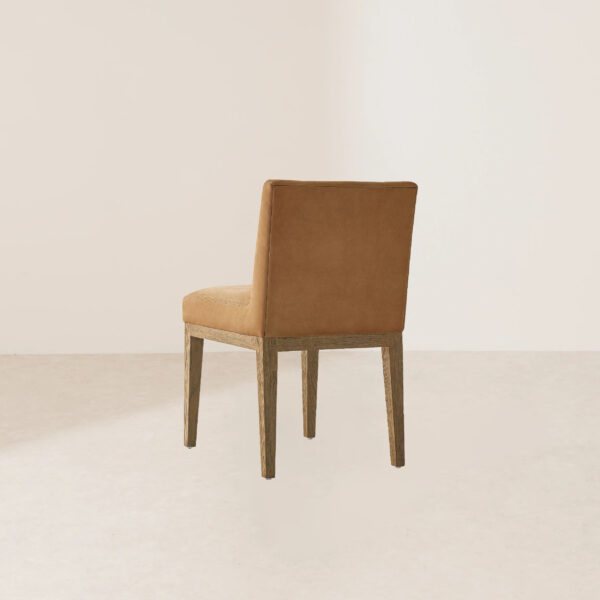 VHC-027 Modern Wood Chair Dining Room Furniture Fabric Orange Wooden Dining Chair - Image 4