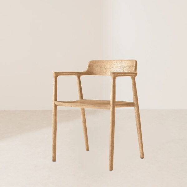 VHC-033 Nordic-style Solid Wood Dining Chair with Backrest Modern Minimalist Light Wood Color Home Study Chair - Image 2
