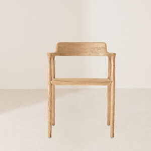 VHC-033 Nordic-style Solid Wood Dining Chair with Backrest Modern Minimalist Light Wood Color Home Study Chair
