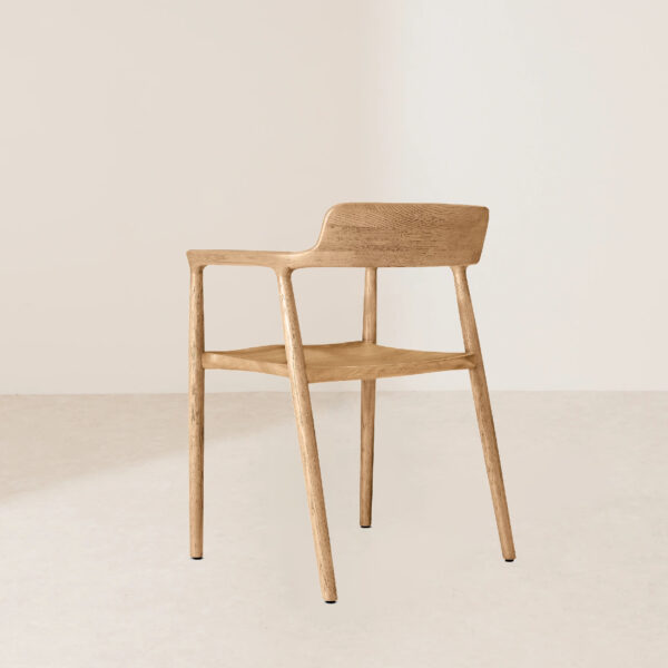 VHC-033 Nordic-style Solid Wood Dining Chair with Backrest Modern Minimalist Light Wood Color Home Study Chair - Image 4