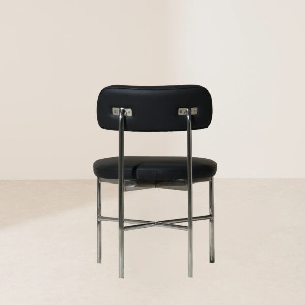 VHC-038 Urban Chic Stainless Steel Leather Dining Chair - Image 4