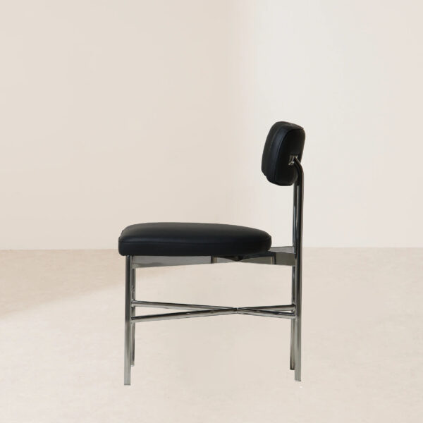 VHC-038 Urban Chic Stainless Steel Leather Dining Chair - Image 3