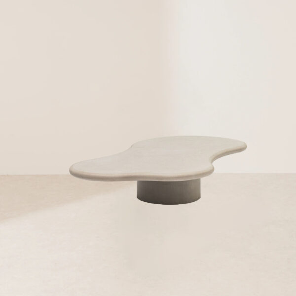 VHCT-004 Handcrafted Multi-Layer Cement Textured Unique Artisan Coffee Table - Image 2