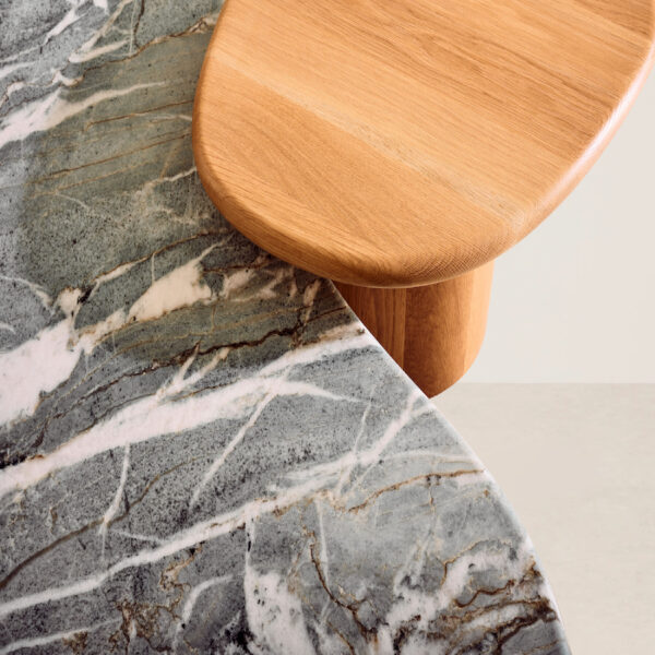 VHCT-012 Multifunctional Nestable Coffee Side Table with Organic Dome Top and Cylindrical Base - Image 5