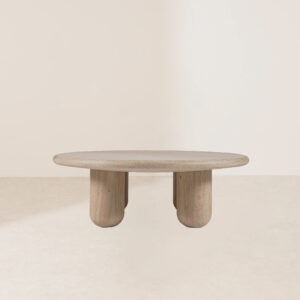 VHCT-026 Luxurious Arc-shaped Rounded Wide Surface Solid Wood Coffee Table