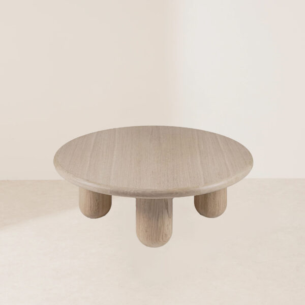 VHCT-026 Luxurious Arc-shaped Rounded Wide Surface Solid Wood Coffee Table - Image 2