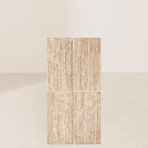 VHCT-027 Natural Pitted Polished Travertine Coffee Table - Image 2