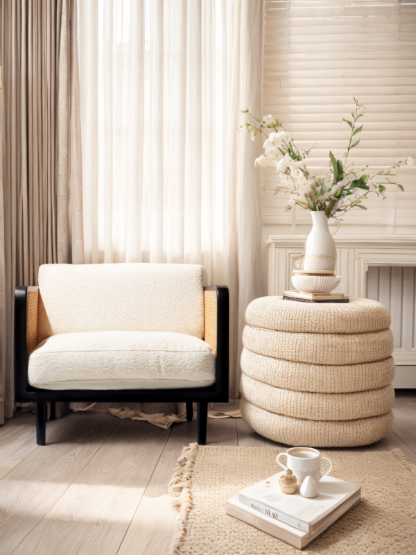 VHL-003 Modern Minimalist Wicker Rattan Rectangular Tilted-Back Single Lounge Chair - Image 5