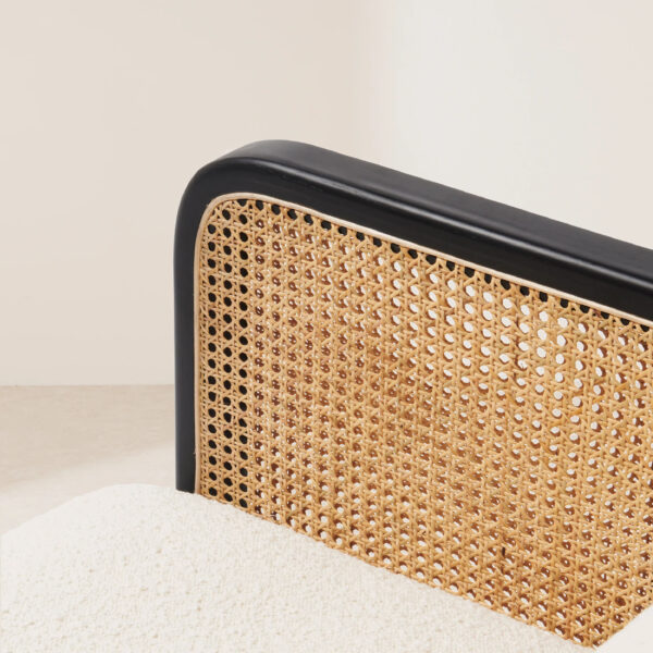 VHL-003 Modern Minimalist Wicker Rattan Rectangular Tilted-Back Single Lounge Chair - Image 4