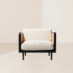 VHL-003 Modern Minimalist Wicker Rattan Rectangular Tilted-Back Single Lounge Chair