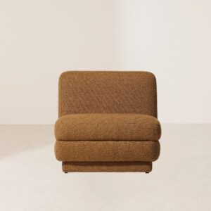 VHL-004 Modern Minimalist Brown Boucle-Like Textured Single Seat Sofa Chair