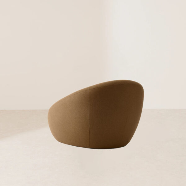 VHL-005 Modern Futuristic Deep Brown Inverted Elliptical Fabric Lounge Chair - Image 4
