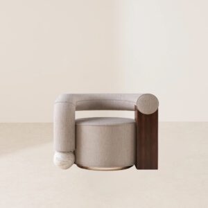 VHL-011 Luxury Cotton Velvet Curved Balance Lounge Chair