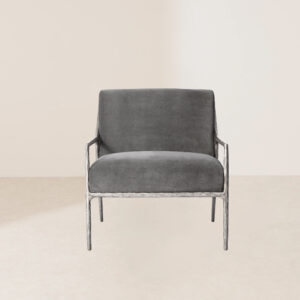 VHL-015 Antique Hand-Forged Iron Base Soft Leather Lounge Chair
