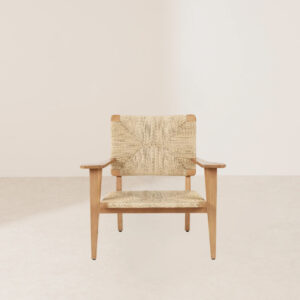 VHL-017 Prestigious Woven Texture Lounge Chair with Arc-Shaped Armrests