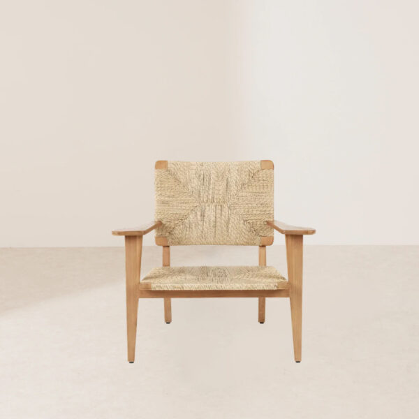 VHL-017 Prestigious Woven Texture Lounge Chair with Arc-Shaped Armrests