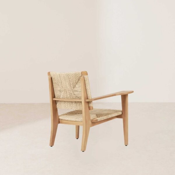 VHL-017 Prestigious Woven Texture Lounge Chair with Arc-Shaped Armrests - Image 3