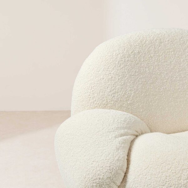 VHL-018 Retro 1970s Luxurious Gold-Base Modern Streamlined Lounge Chair - Image 4