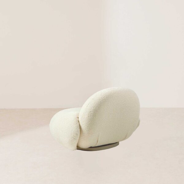 VHL-018 Retro 1970s Luxurious Gold-Base Modern Streamlined Lounge Chair - Image 3