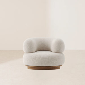 VHL-019 Modern Luxurious Fabric Textured Hugging Lounge Armchair