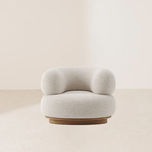 VHL-019 Modern Luxurious Fabric Textured Hugging Lounge Armchair